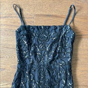 Windsor Black Sequin Long Dress.